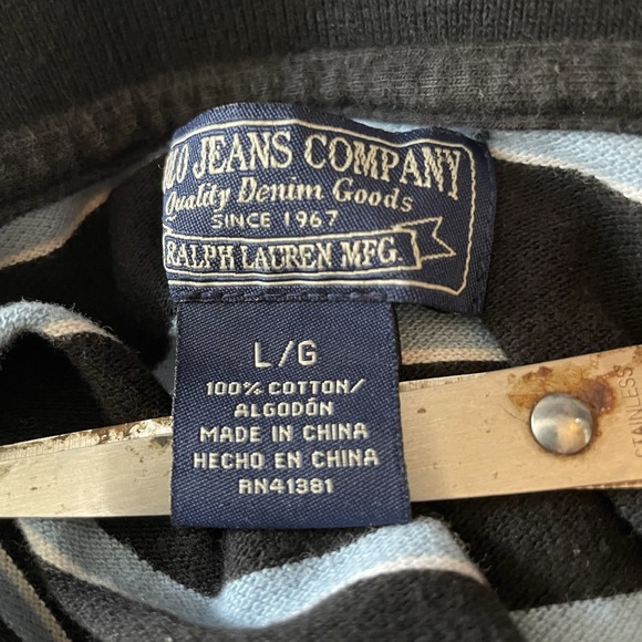 Polo Jeans‎ Company Ralph Lauren Striped Polo L - Picture 6 of 6